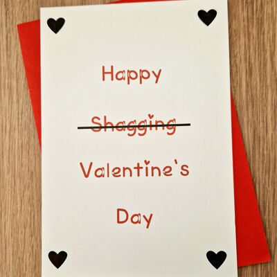 Funny Rude Valentine's Day Card - Happy Sha**ing Day