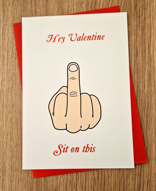 Funny Rude Valentine's Day Card - Sit on this