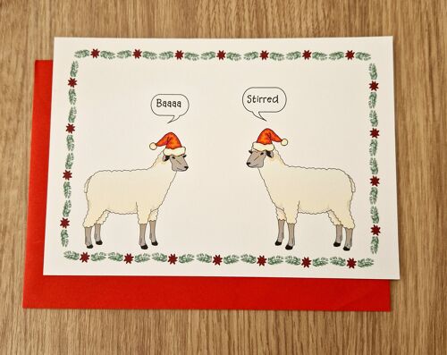 Funny Christmas Card - Swearing Sheep