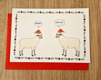 Carte de Noël amusante - mouton jurant