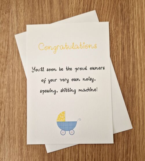 Funny New Baby Card - Proud owners
