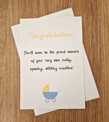 Funny New Baby Card - Propriétaires fiers