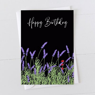Lavender Happy Birthday Card