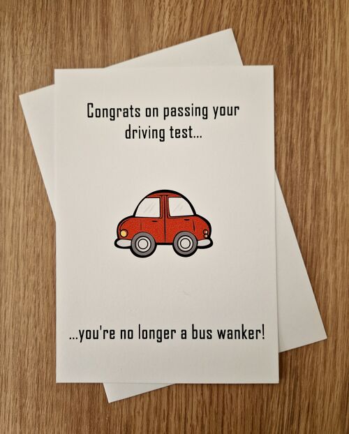 Funny Congratulations Card - Passed Driving Test Card