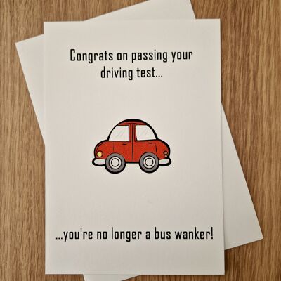 Carte de félicitations drôle - Carte de test de conduite réussie