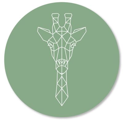 giraffa geometrica verde antico 15cm