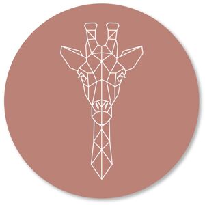 girafe géométrique vieux rose 25cm