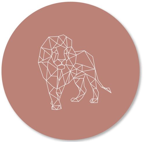 geometric Lion old pink 15cm