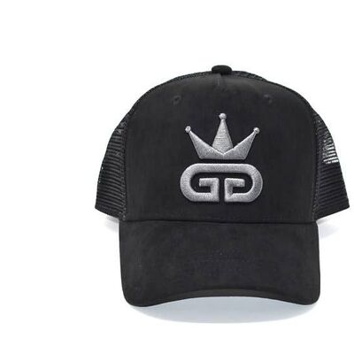 GGT Midnight Black Suede Mesh Snapback - All Charcoal Grey
