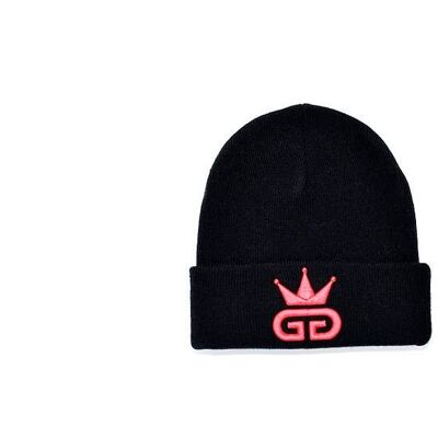 GGT Black Woolly Hat - All Red Logo