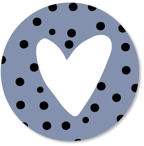 Heart dots blue 15cm