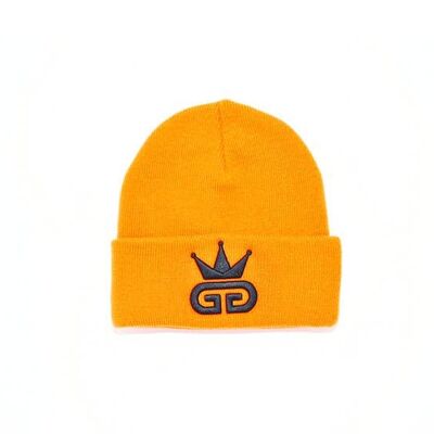 GGT Royal Orange Woolly Hat - All Black Logo