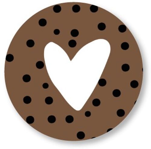 Heart dots brown 15cm