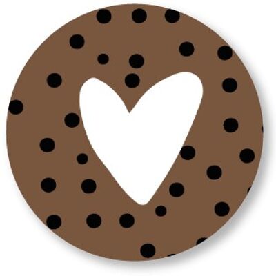 Heart dots brown 15cm