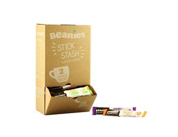 Beanies 100 Stick Stash Box Café Instantané Aromatisé