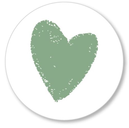 Heart old green 15cm