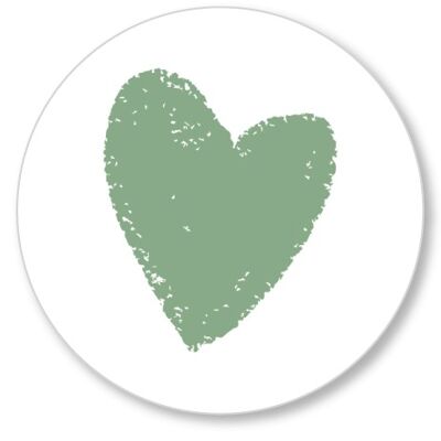 Corazón viejo verde 25cm
