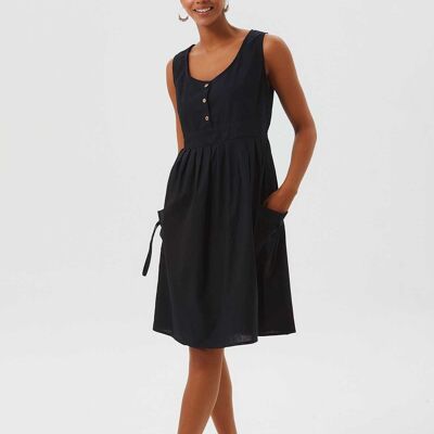 Casual Cotton Dress Black