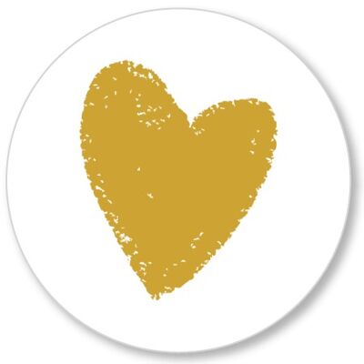 Corazón amarillo ocre 25cm