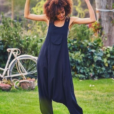 Black Hippie Harem Jumpsuit