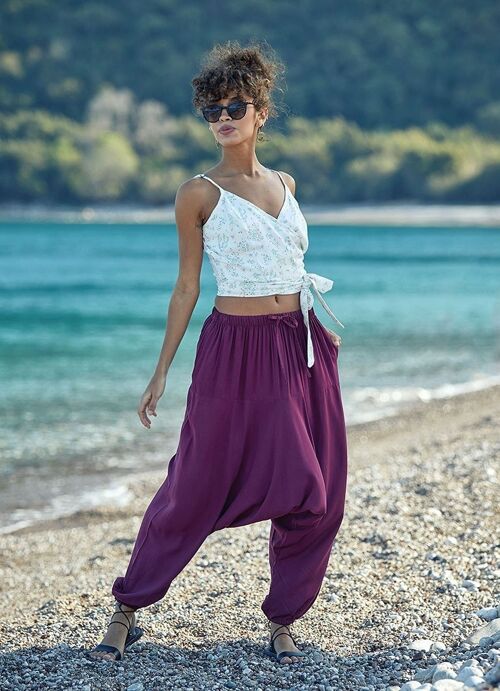 Purple Harem Pants Women