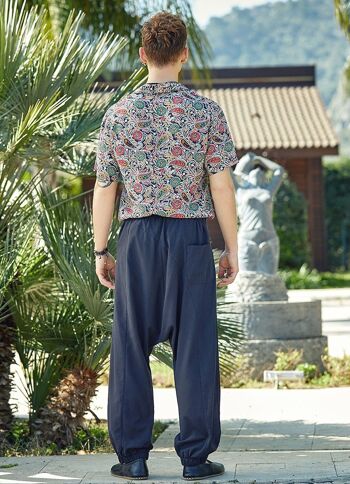 Sarouel Boho Hippie Noir Homme 4