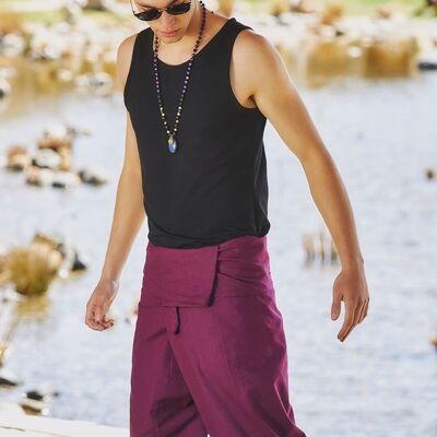 Summer Fisherman Pants for Men Purple