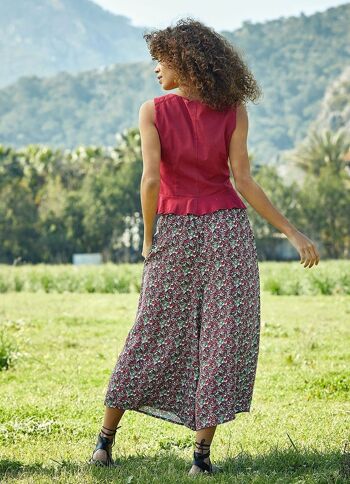 Jupes-culottes à fleurs de style bohème 4