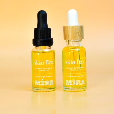 Skin Fizz Morning Vitamin Serum mit Sonnenblumenöl, Traubenkern, Jojoba – Gesicht – entgiftend, leicht, nährend – 20 ml