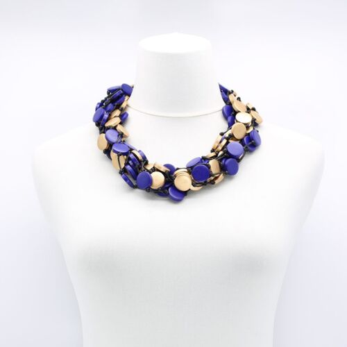 Coin Necklace - Duo - Small - Gold/Purple