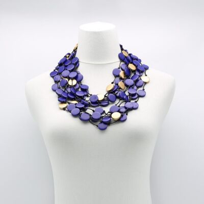Collana Coin - Duo - Piccola - Viola/Oro