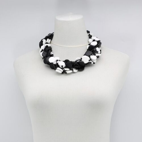 Coin Necklace - Duo - Small - White/Black