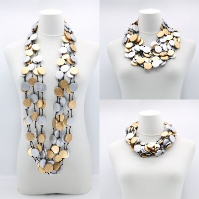 Collana Coin - Duo - Grande - Oro/Argento
