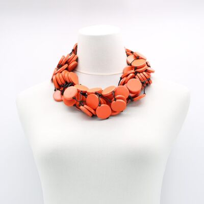 Coin Necklace - Large -  Orange