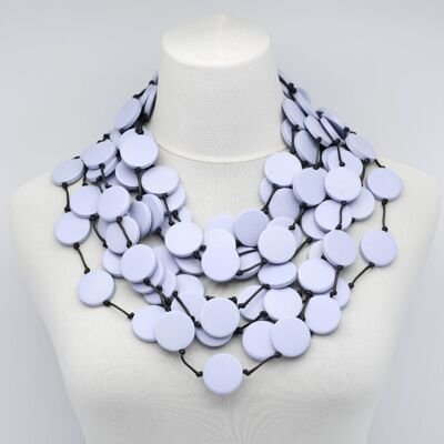 Collier Coin - Grand - Gris Lilas