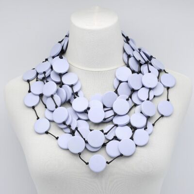 Coin Necklace - Large -  Lilac Grey