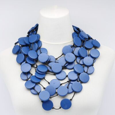 Coin Necklace - Large -  Pantone Classic Blue