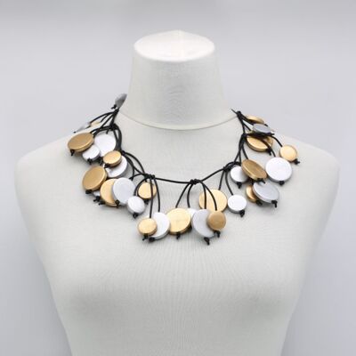 Coin Tree Necklace - Duo - Short -  Silver/Gold