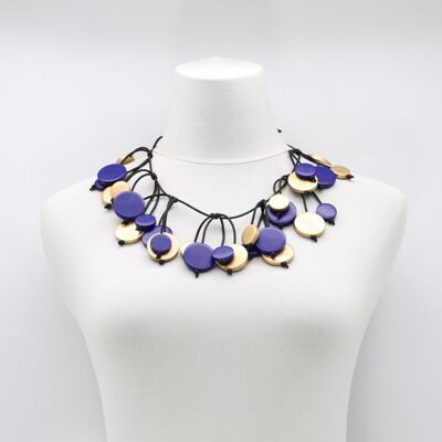 Coin Tree Necklace - Duo - Short -  Purple/Gold