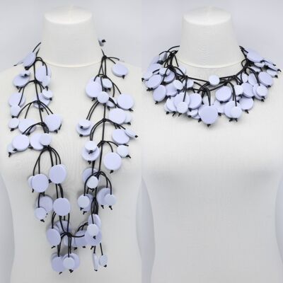 Coin Tree Necklace - Long - Lilac Grey