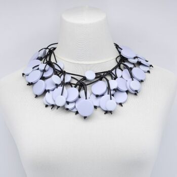 Collier Coin Arbre - Long - Gris Lilas 2