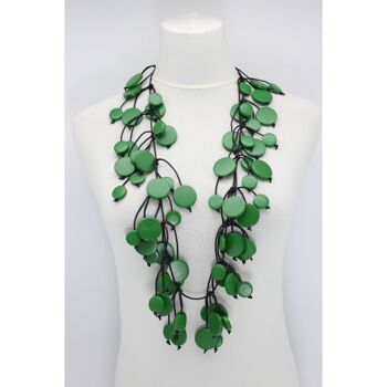 Collier Coin Arbre - Long - Vert Printemps 2