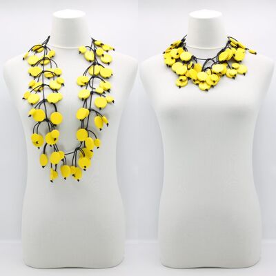 Coin Tree Necklace - Long - Yellow