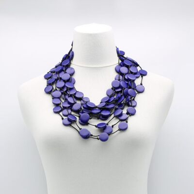 Collier Coin - Petit - Violet