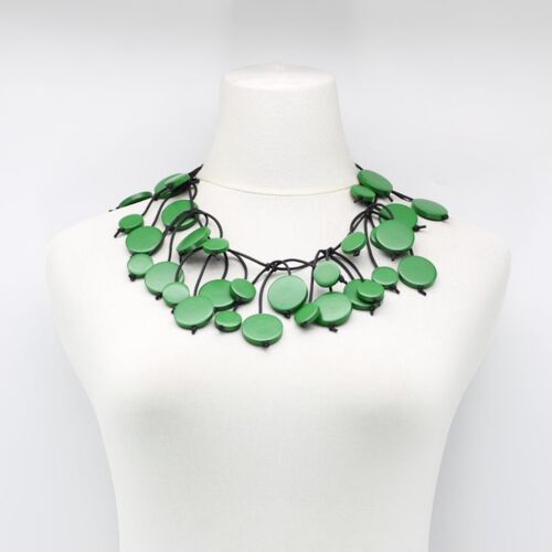 Coin Tree Necklace - Short - Spring Green