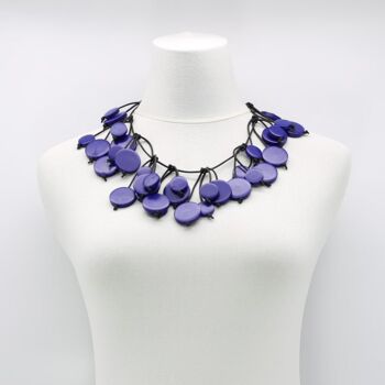 Collier Coin Arbre - Court - Violet