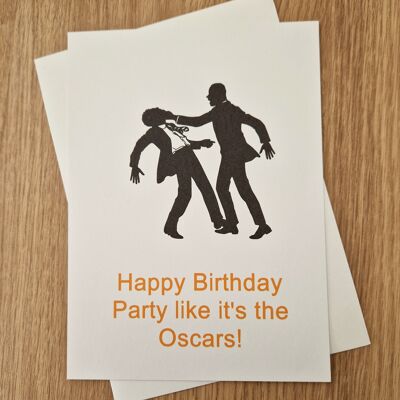 Tarjeta de cumpleaños divertida: festeja como si fueran los Oscar