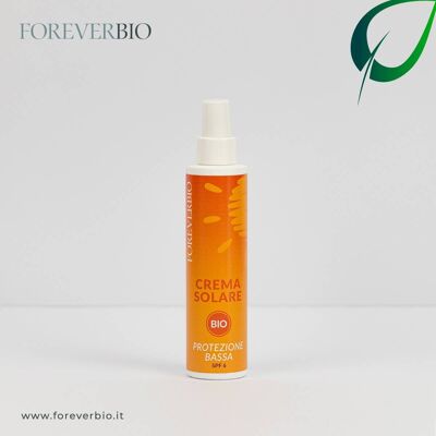 Crema solare protezione bassa 125ml Spray Bio;Made in Italy
