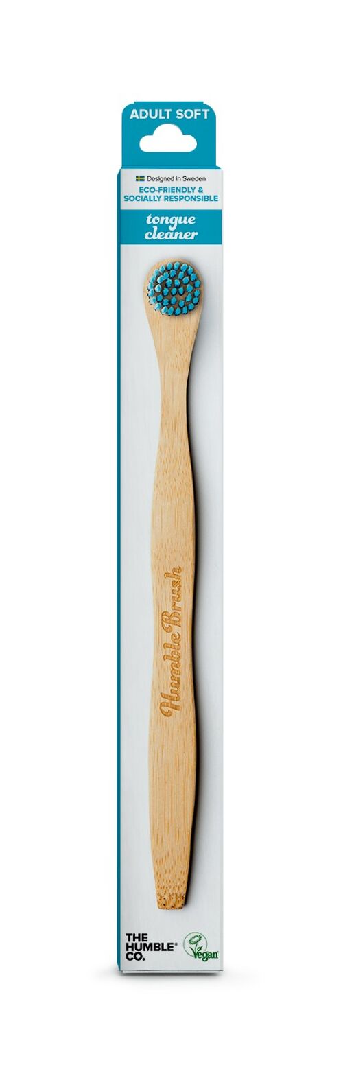 Tongue Scraper Bamboo - X-TRA SOFT - blue
