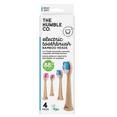 Têtes de brosse à dents électriques - pack de 4 - souples
